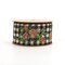 LaRibbons 2-1/2" Printed Wired Ribbon | White/Black Check w/ Pinecone | 10 Yard Roll